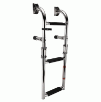 AISI 316 S.STEEL LADDER - WITH WHITE PLASTIC - 3 steps - width 200 mm - SM1030/I - SMR